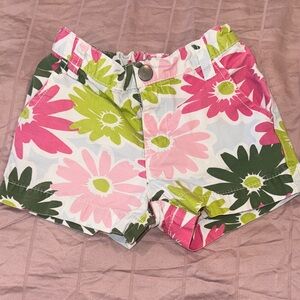 Gymboree Floral Shorts - Pink and Green